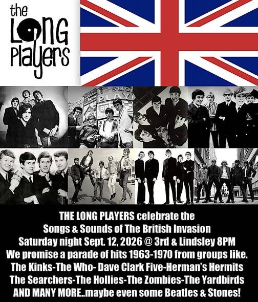 September 12, 2026 Long Players Songs & Sounds of the British Invasion playbill